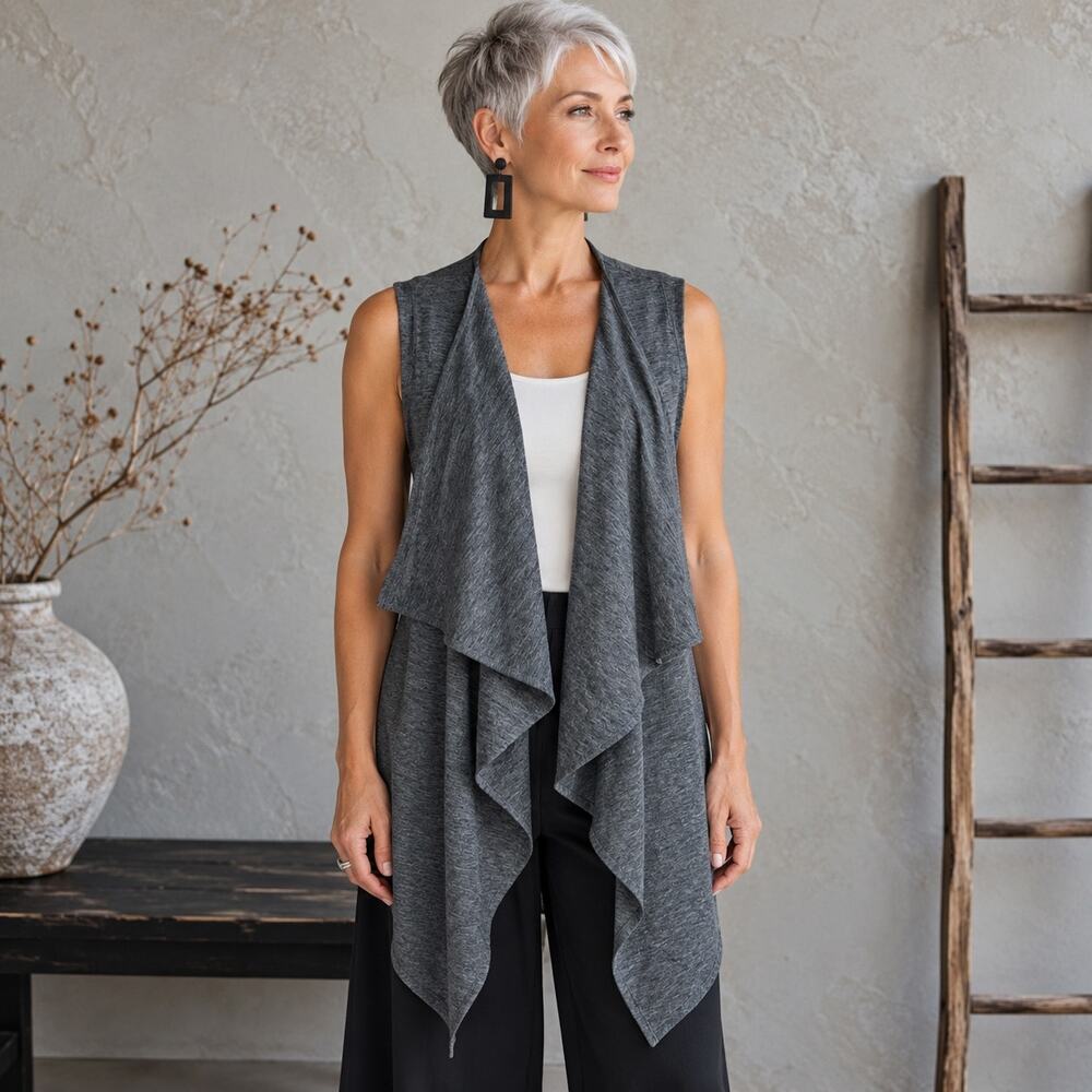 Matilday Jane Gray Count it Out Knit Vest Medium